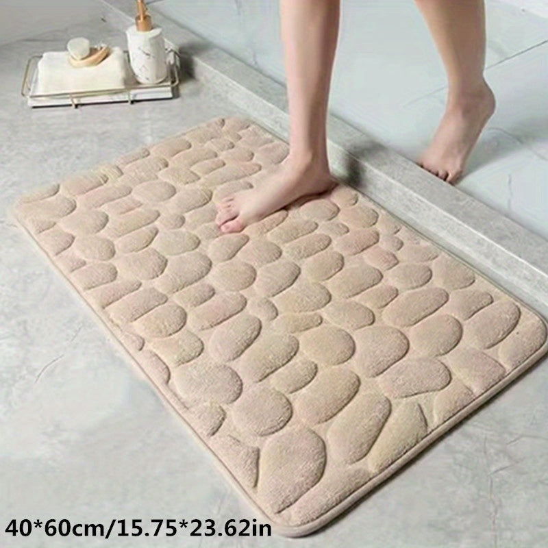 Glevato | Bath Mat | Ultra Absorbent Non-Slip Pebble Design