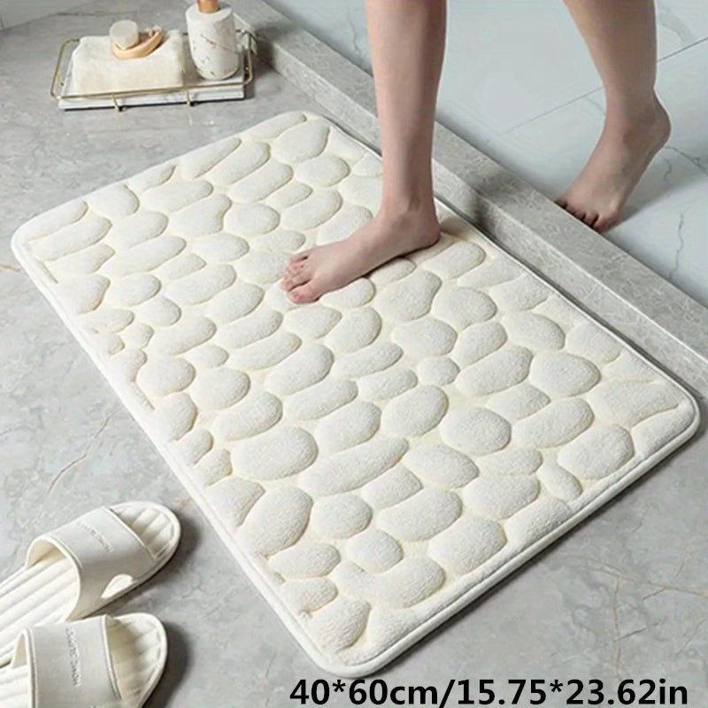 Glevato | Bath Mat | Ultra Absorbent Non-Slip Pebble Design