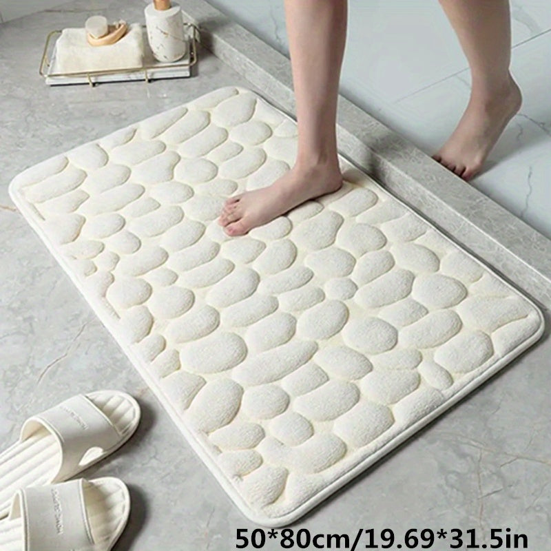 Glevato | Bath Mat | Ultra Absorbent Non-Slip Pebble Design