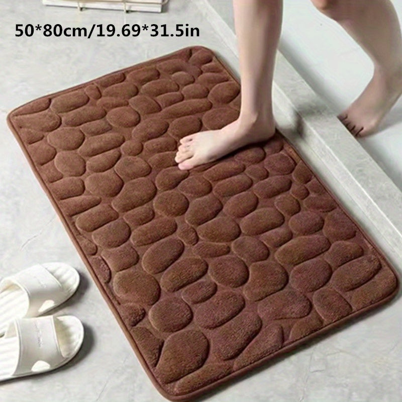 Glevato | Bath Mat | Ultra Absorbent Non-Slip Pebble Design