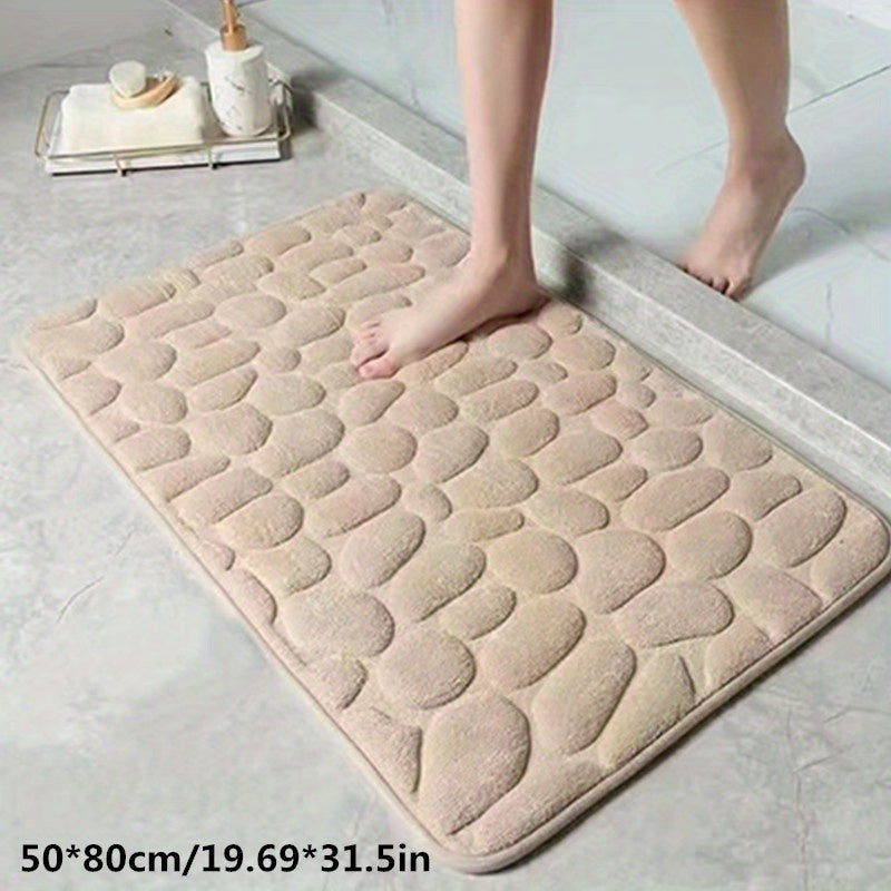 Glevato | Bathroom Non-Slip Mat with Stone Design