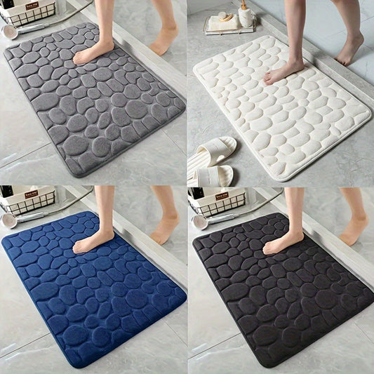 Glevato | Bathroom Non-Slip Mat with Stone Design