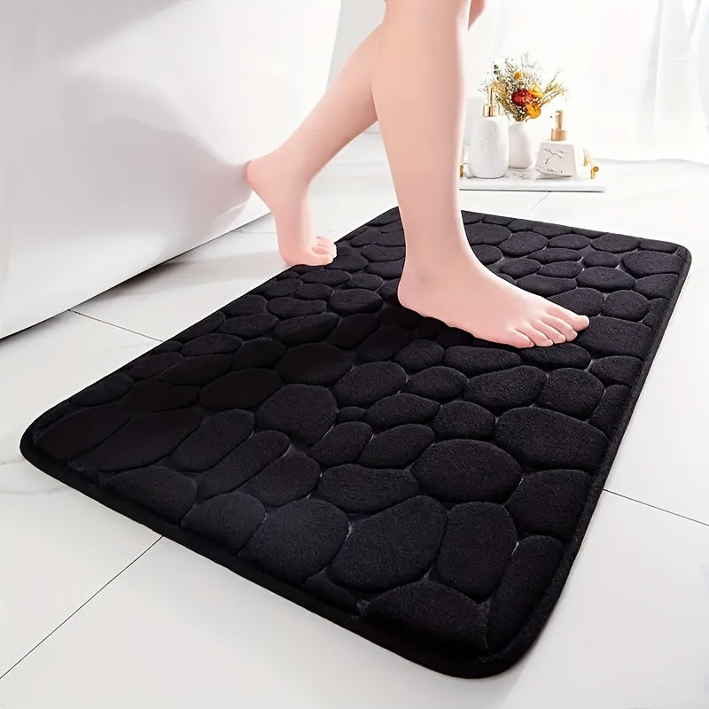 Glevato | Bathroom Non-Slip Mat with Stone Design