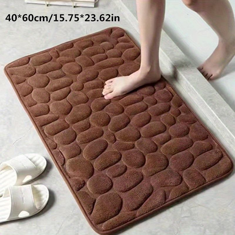 Glevato | Bathroom Non-Slip Mat with Stone Design