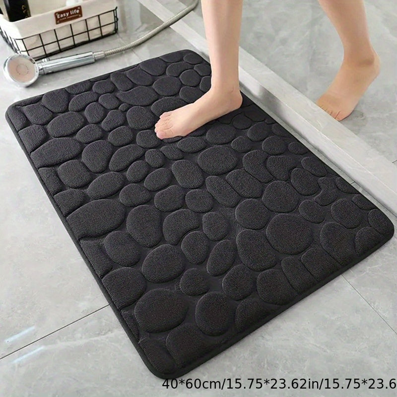 Glevato | Bathroom Non-Slip Mat with Stone Design