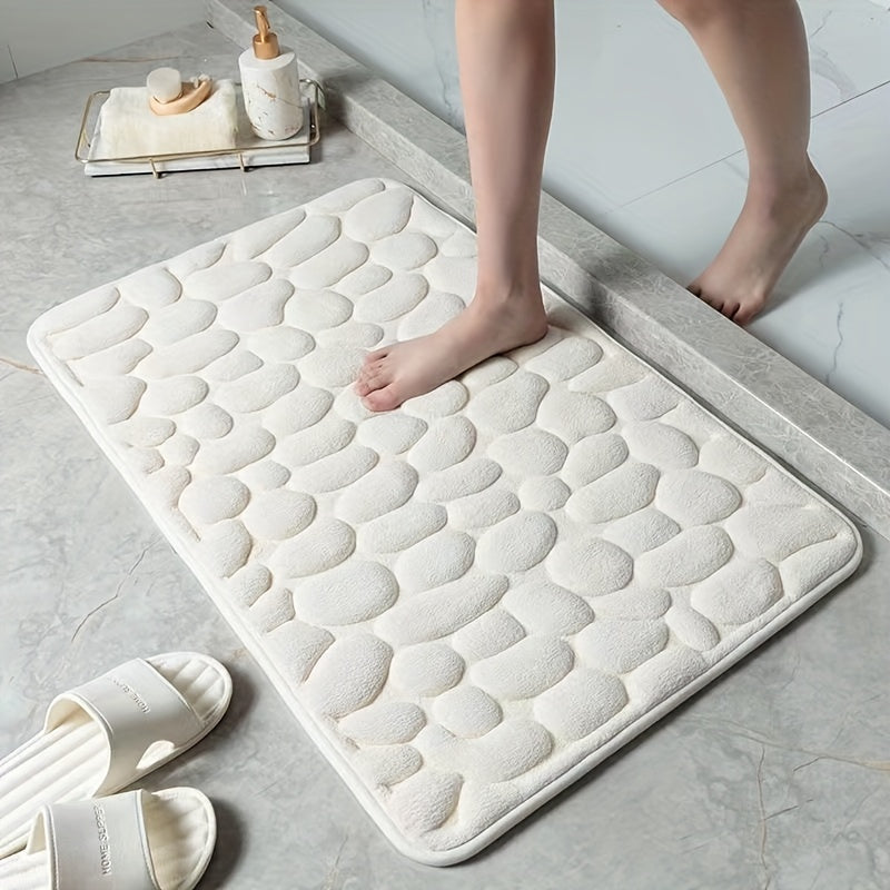 Glevato | Bathroom Non-Slip Mat with Stone Design