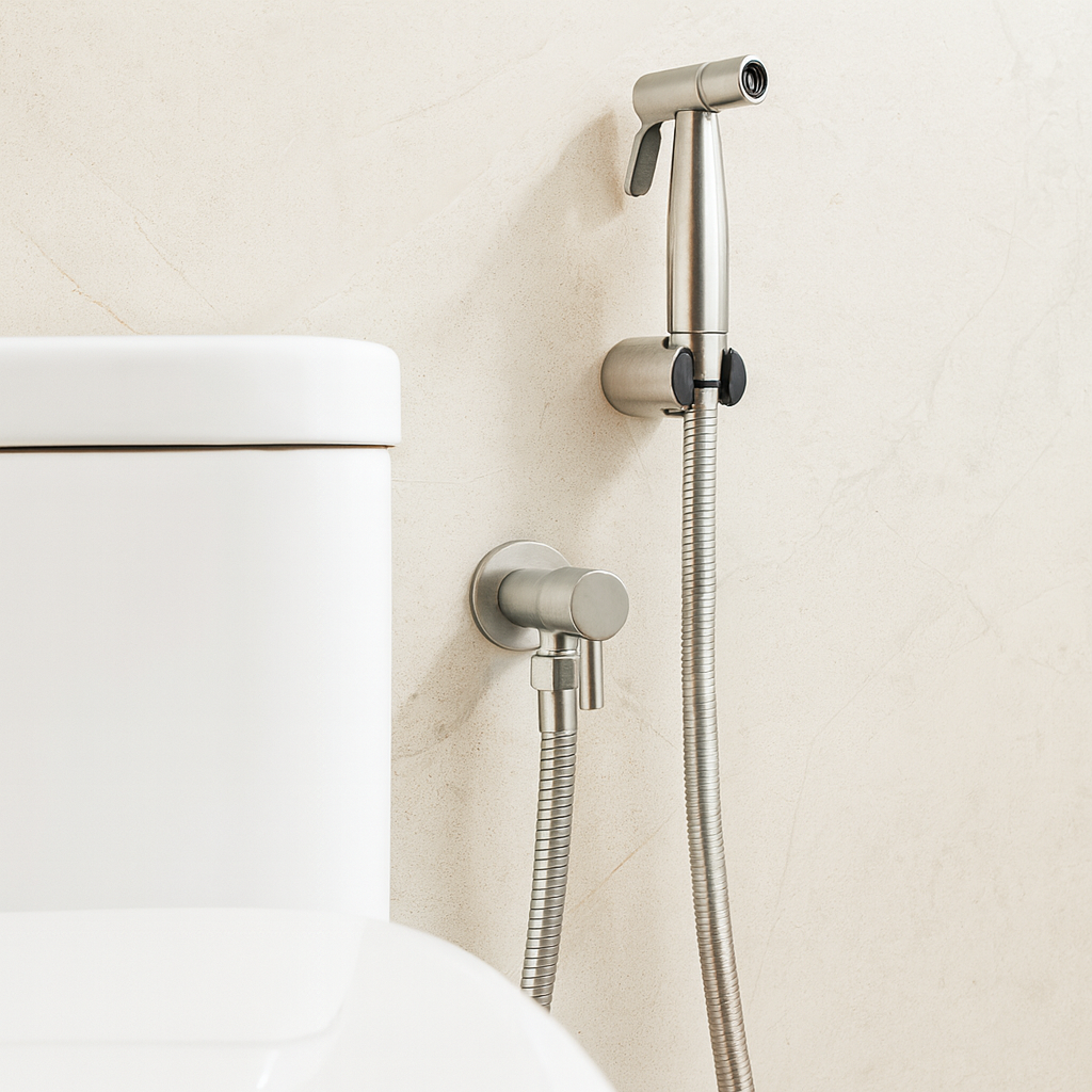 Glevato | Bidet Sprayer in Stainless Steel – Wall Mounted with Adjustable Spray