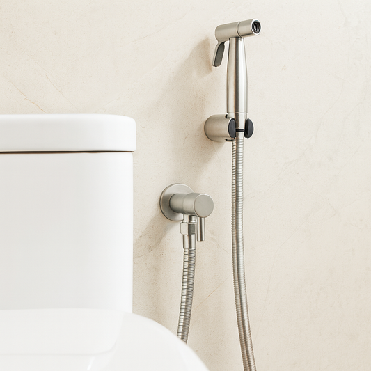 Glevato | Bidet Sprayer in Stainless Steel – Wall Mounted with Adjustable Spray