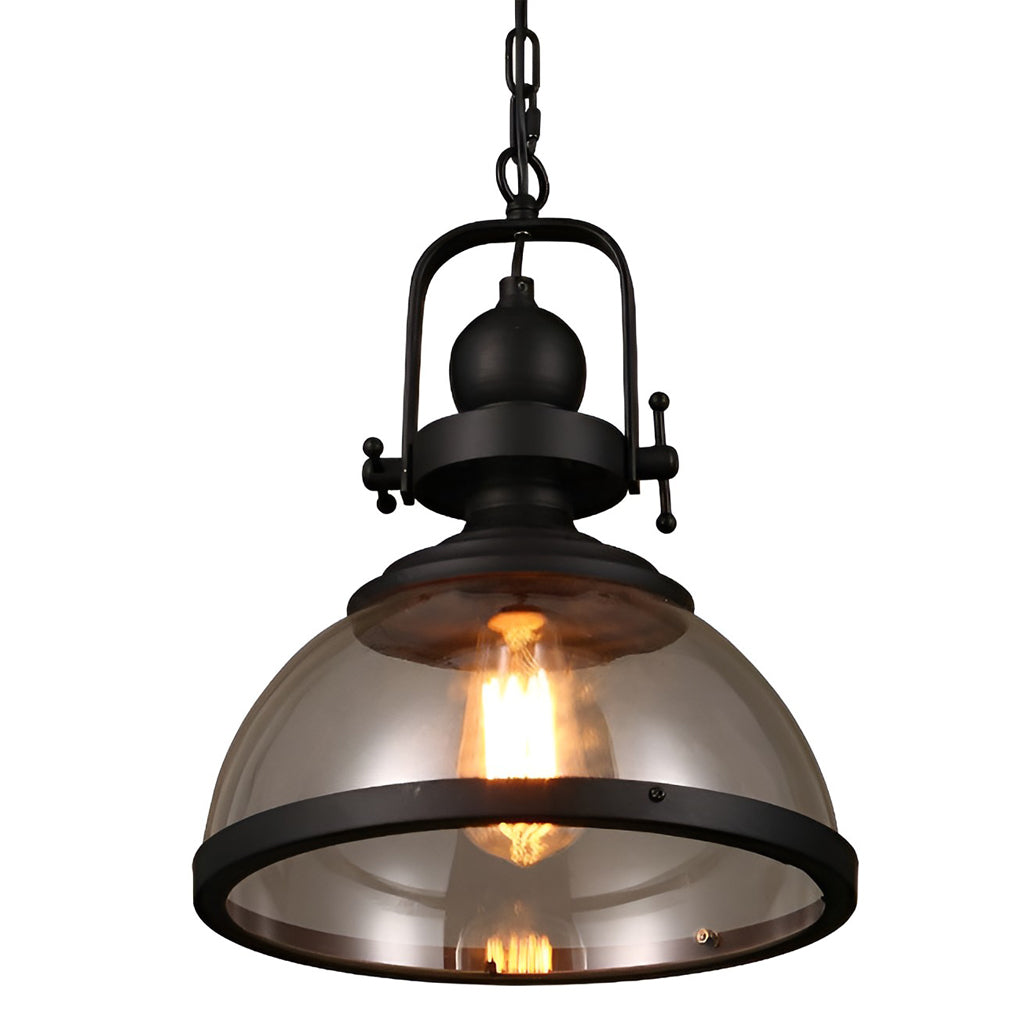 Glevato | Bowl-Shaped Glass Pendant Light | Industrial Retro Design