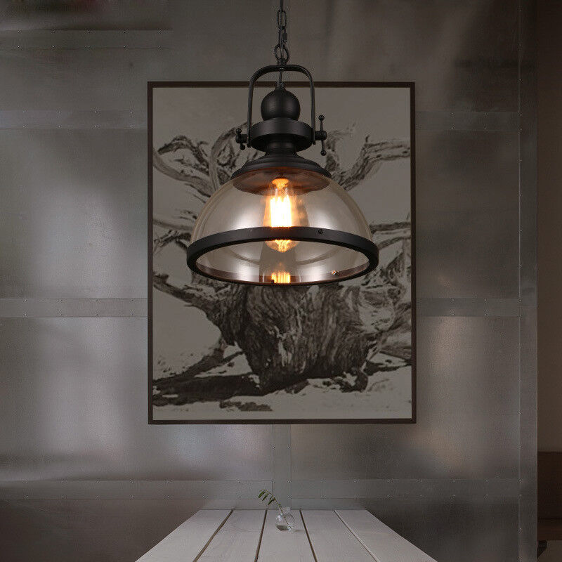Glevato | Bowl-Shaped Glass Pendant Light | Industrial Retro Design