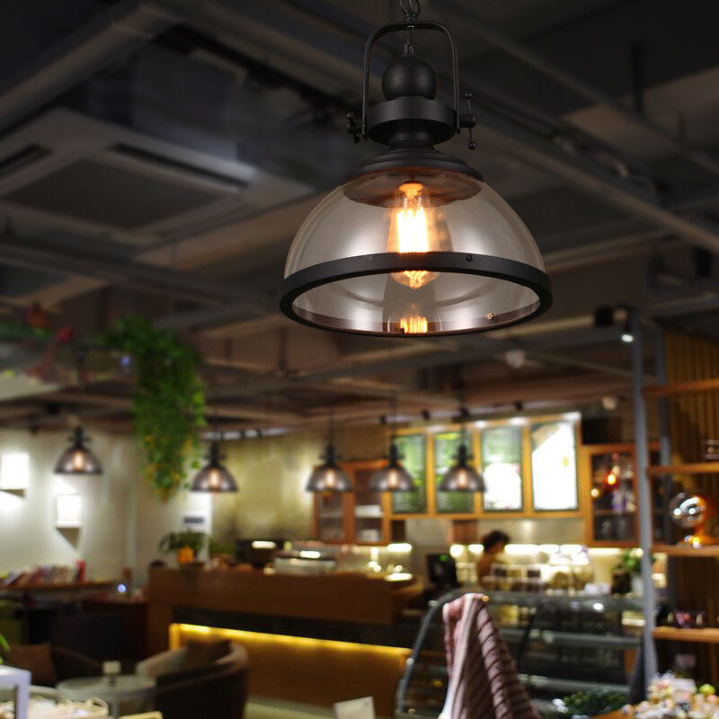 Glevato | Bowl-Shaped Glass Pendant Light | Industrial Retro Design