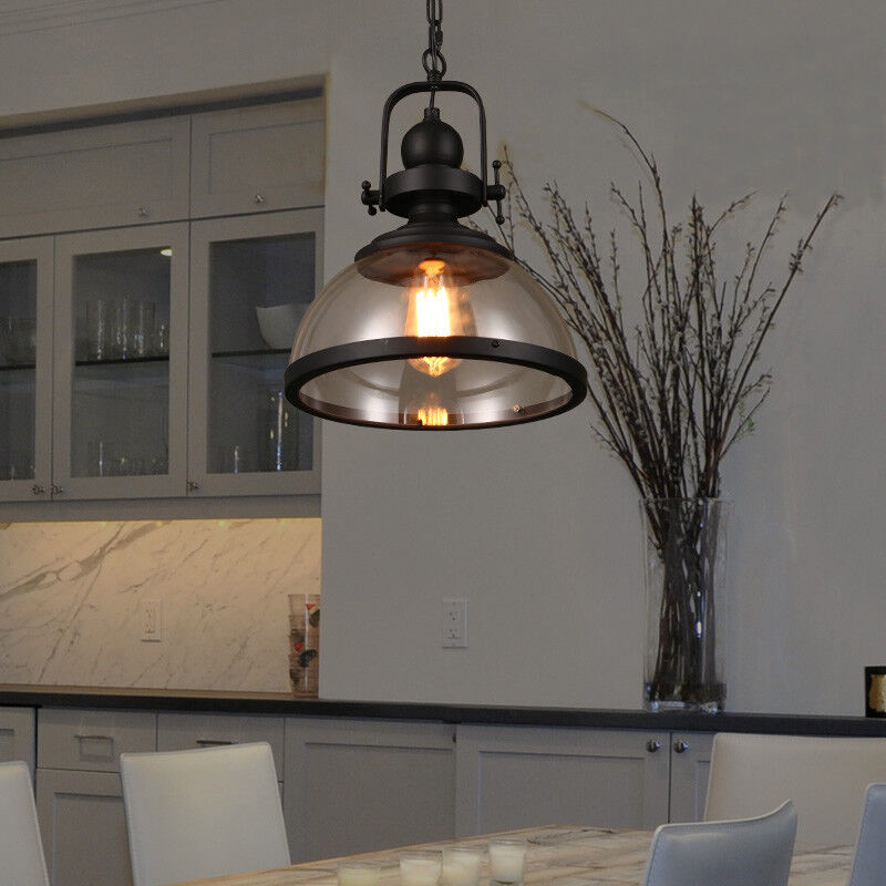 Glevato | Bowl-Shaped Glass Pendant Light | Industrial Retro Design