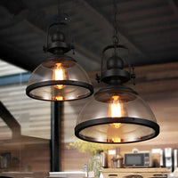 Glevato | Lampa wisząca ze szkła w kształcie miski | Industrialny retro design