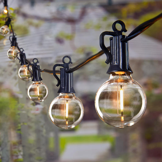 Glevato | Brightown 60Ft Outdoor String Lights - G40 Globe LED Patio Lights with 32 Shatterproof Bulbs