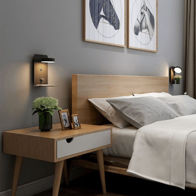 Glevato | BrightSpot Night Lamp with Charger – 330° Rotating LED Desk Light with USB Charging Dock