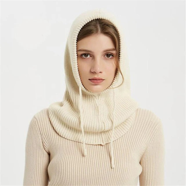 Glevato | Cashmere Knit Winter Hat with Hood – Warm & Elegant