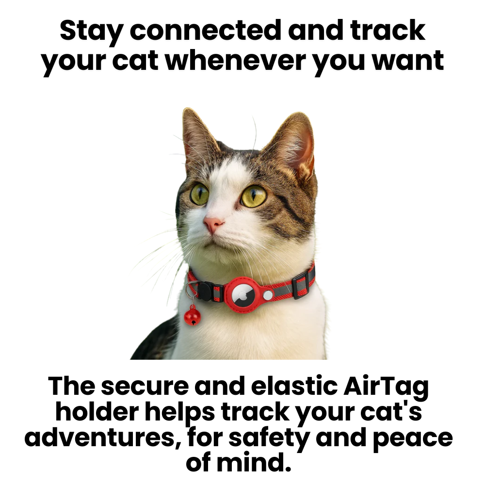 Glevato | Cat GPS Tracking Collar | Quick Release Lock, Reflective Design & Durable for Outdoor Safety Adventures