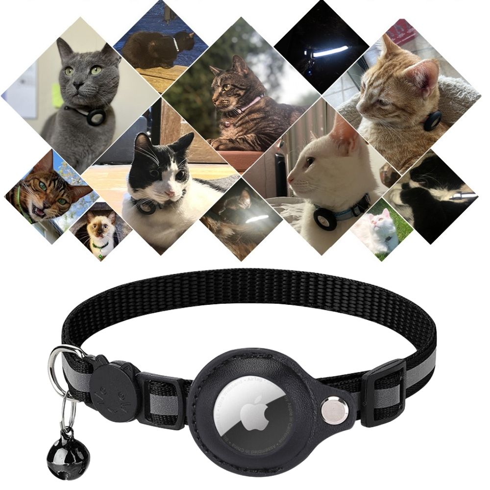 Glevato | Cat GPS Tracking Collar | Quick Release Lock, Reflective Design & Durable for Outdoor Safety Adventures