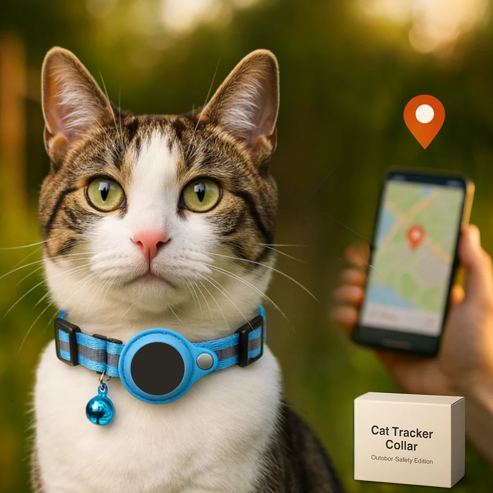 Glevato | Cat GPS Tracking Collar | Quick Release Lock, Reflective Design & Durable for Outdoor Safety Adventures