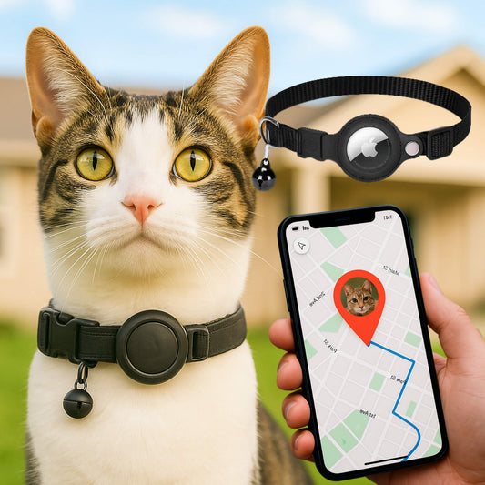 Glevato | Cat GPS Tracking Collar | Quick Release Lock, Reflective Design & Durable for Outdoor Safety Adventures