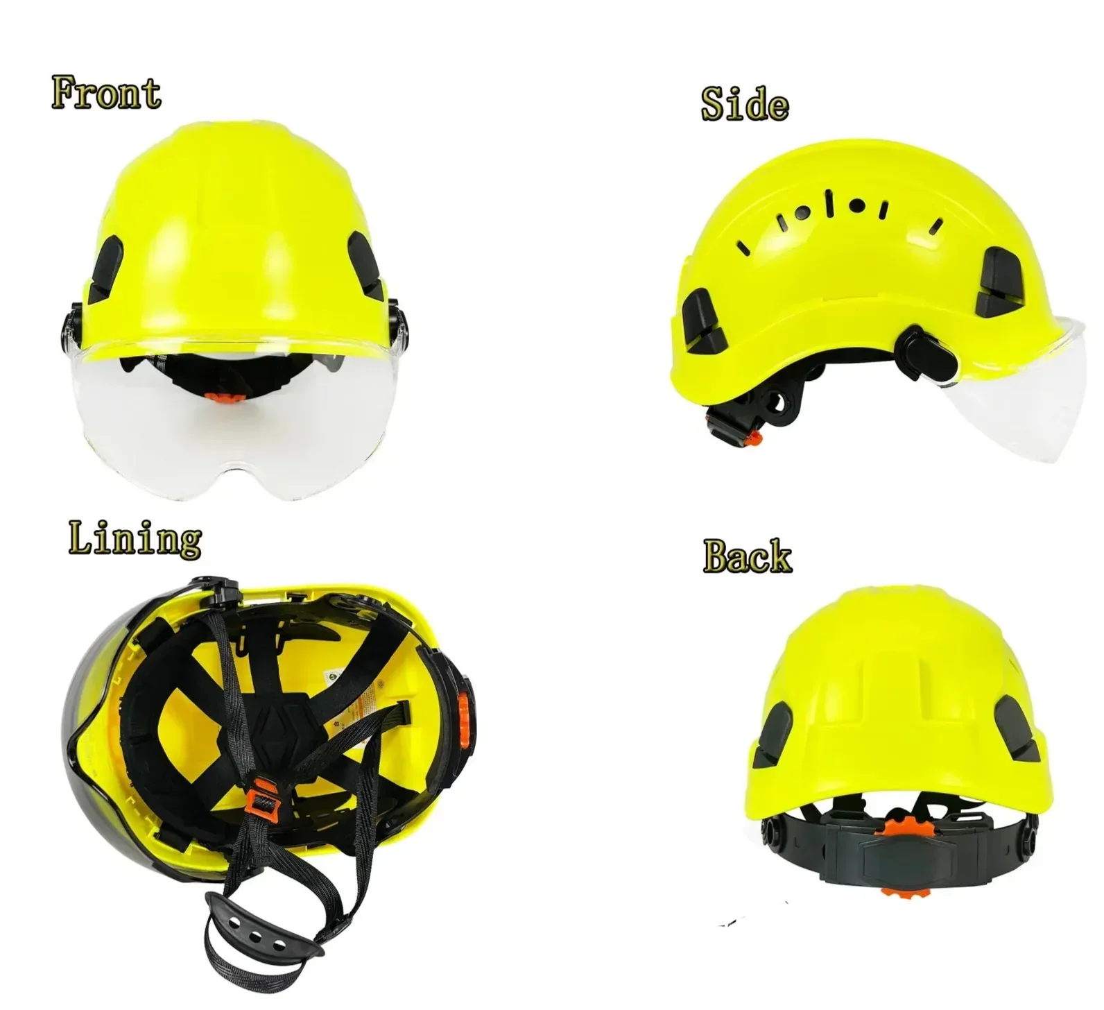 Glevato | CE ABS Safety Helmet with Goggles & Visor – SafeGuard