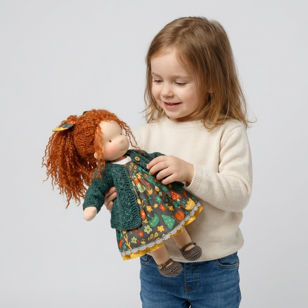 Glevato | Children's Waldorf Cloth Doll with Simple Face