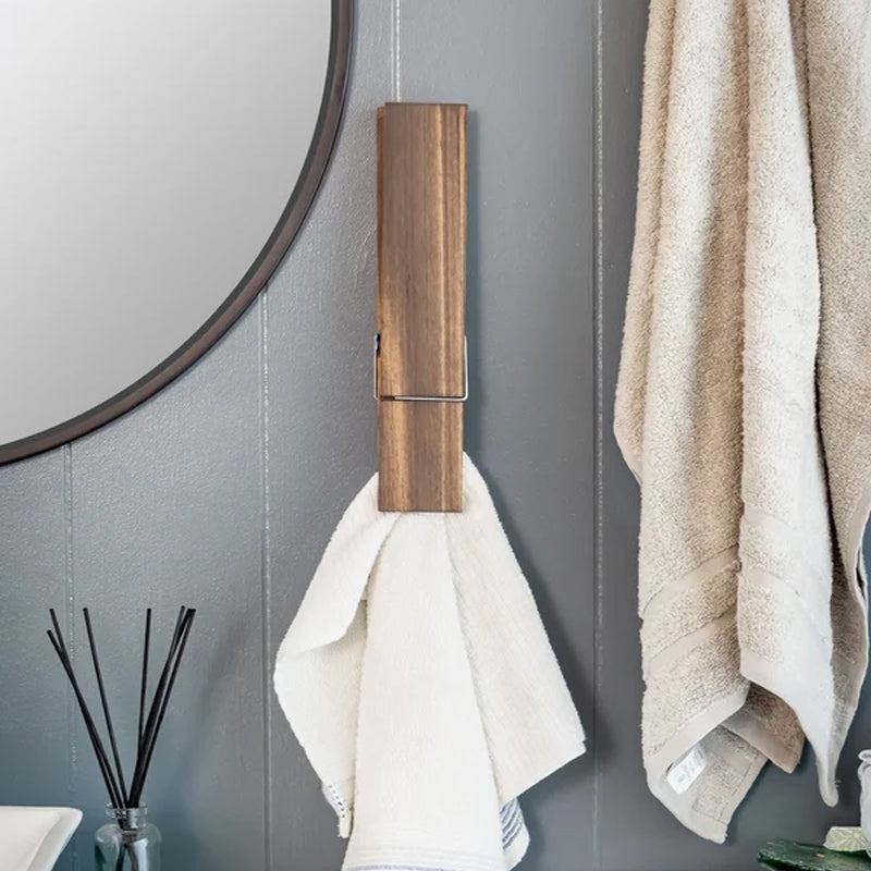 Glevato | Clothespin Bathroom Towel Holder