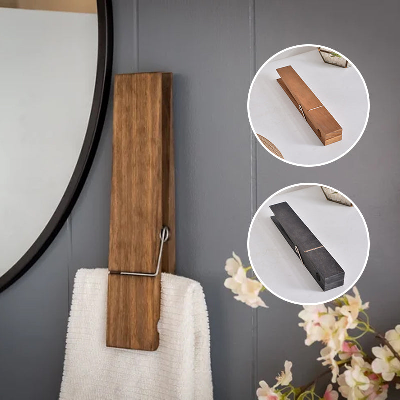 Glevato | Clothespin Bathroom Towel Holder