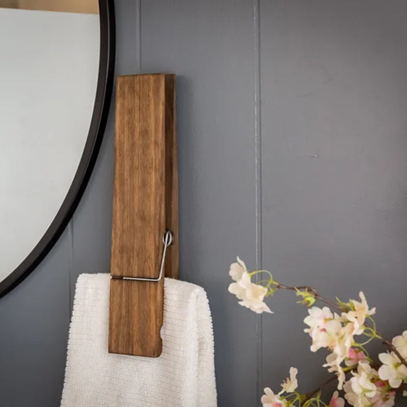 Glevato | Clothespin Bathroom Towel Holder