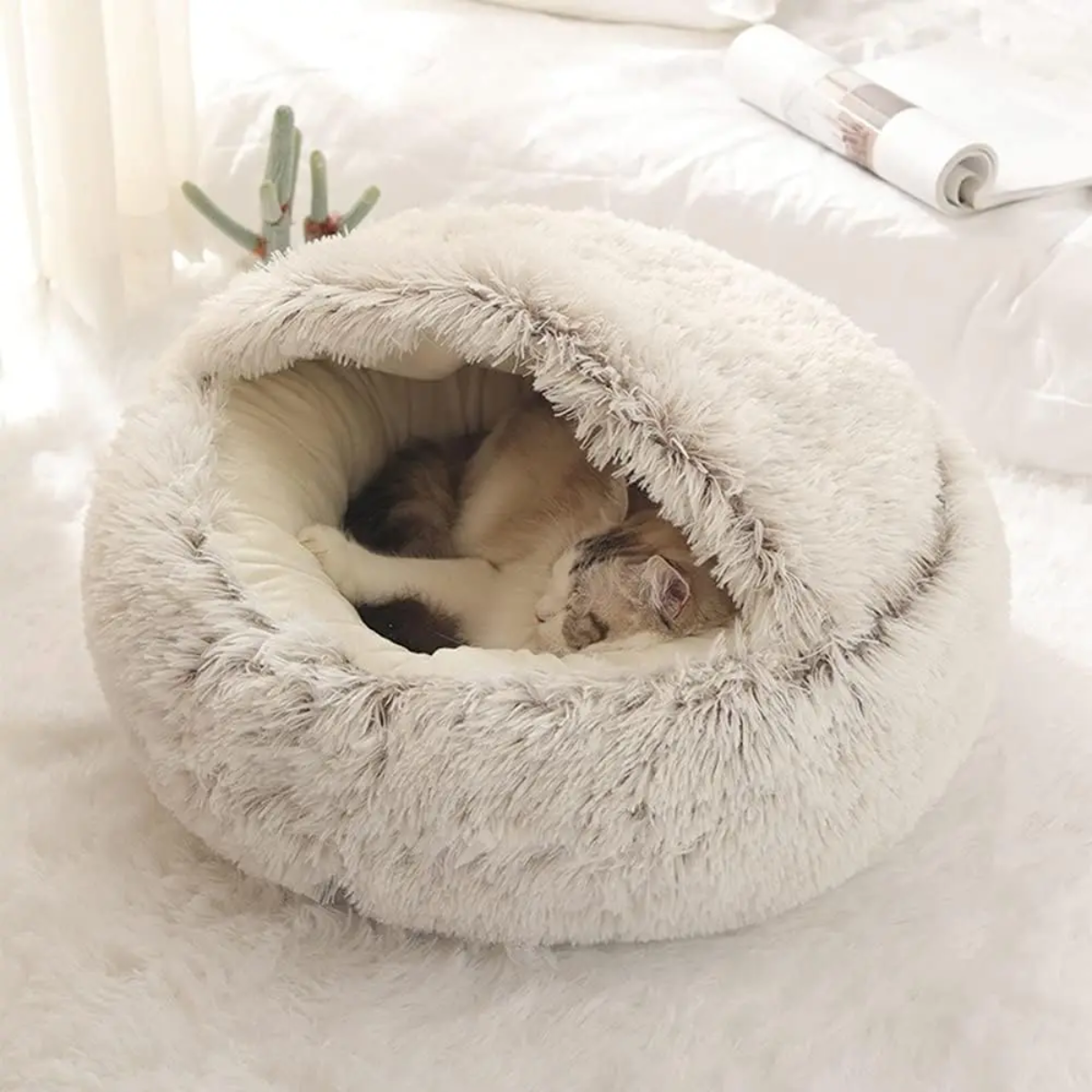 Glevato | Cozy Cave Pet Bed | Calming & Comfortable Dog Bed for Deep Relaxation
