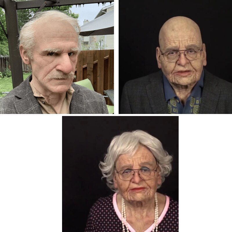 Glevato | Creepy Old Man Mask – Realistic Latex Halloween Mask for Adults