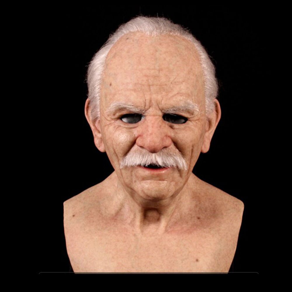 Glevato | Creepy Old Man Mask – Realistic Latex Halloween Mask for Adults