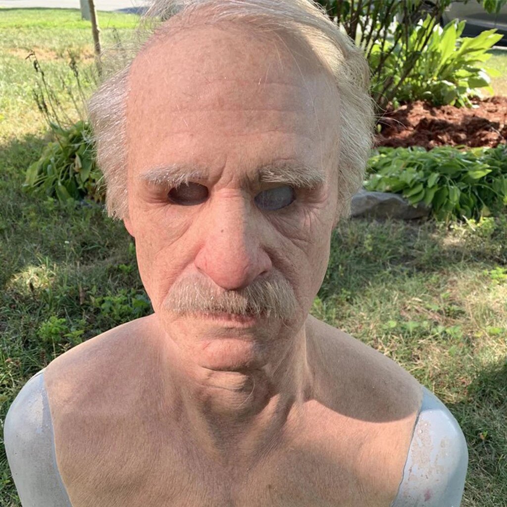 Glevato | Creepy Old Man Mask – Realistic Latex Halloween Mask for Adults