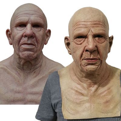 Glevato | Creepy Old Man Mask – Realistic Latex Halloween Mask for Adults