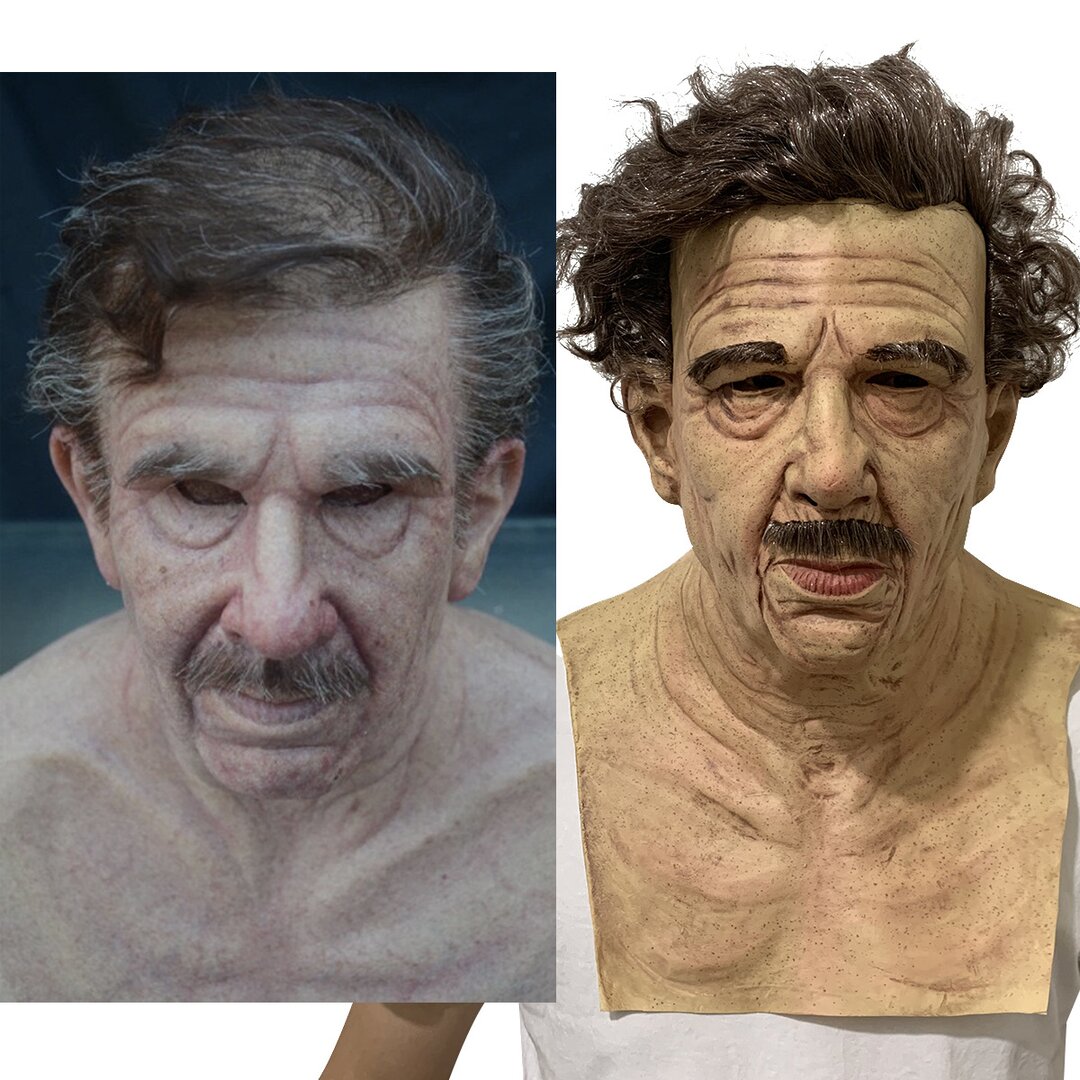 Glevato | Creepy Old Man Mask – Realistic Latex Halloween Mask for Adults