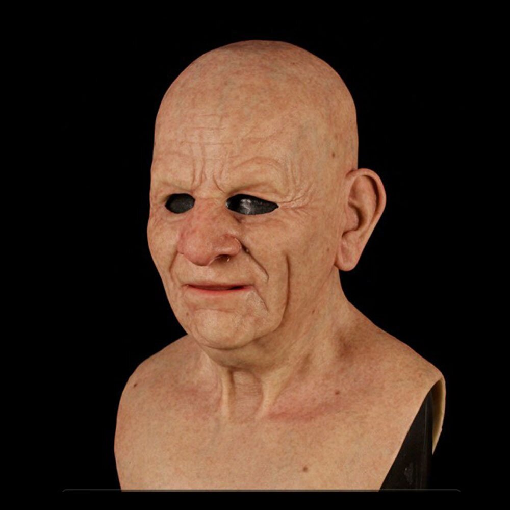 Glevato | Creepy Old Man Mask – Realistic Latex Halloween Mask for Adults