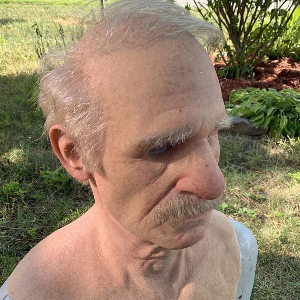 Glevato | Creepy Old Man Mask – Realistic Latex Halloween Mask for Adults