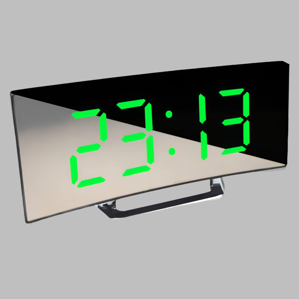 Glevato | Digital LED Mirror Alarm Clock with Snooze