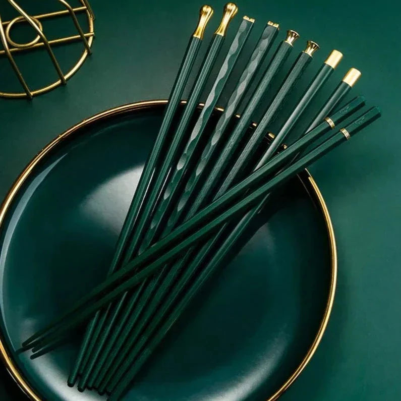 Glevato | DineLux – Luxurious Chopstick Set with Refined Designs (5 Pairs)