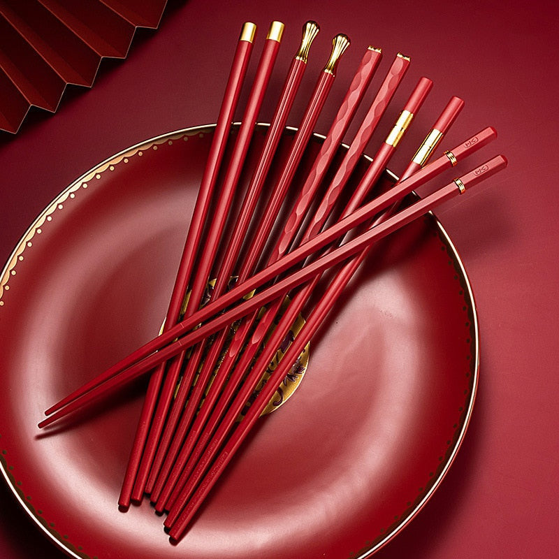 Glevato | DineLux – Luxurious Chopstick Set with Refined Designs (5 Pairs)