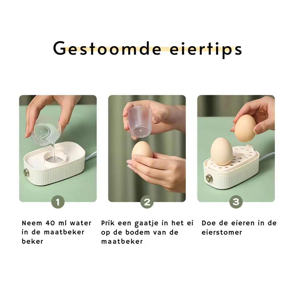 Glevato | Electric Egg Cooker Steamer Pod Vintage Style