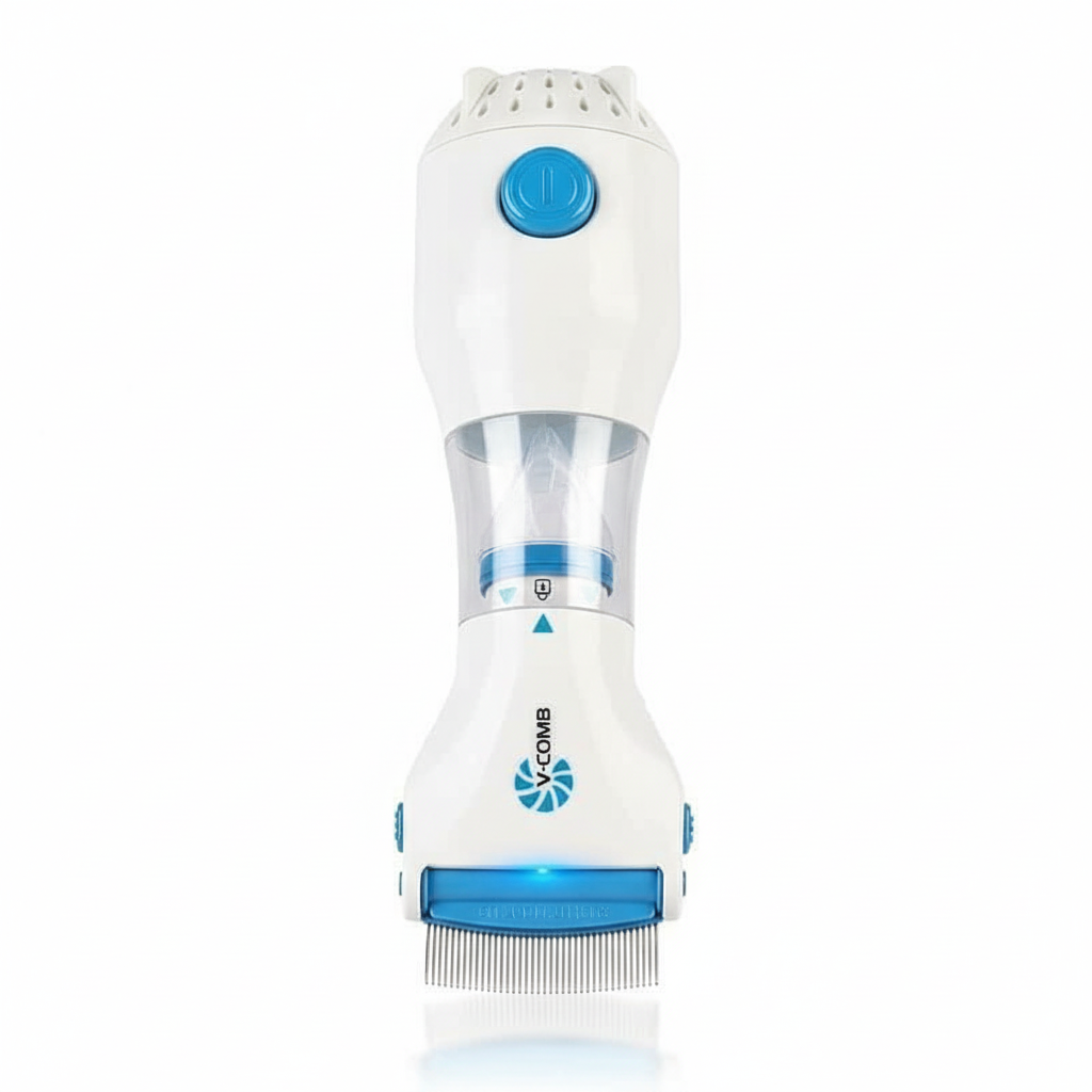 Glevato | Electric Lice Remover | Vacuum Suction Technology | Stainless Steel Comb System | Chemical-Free Nits Extraction | Integrated LED Control Light | Includes Hygiene Filter