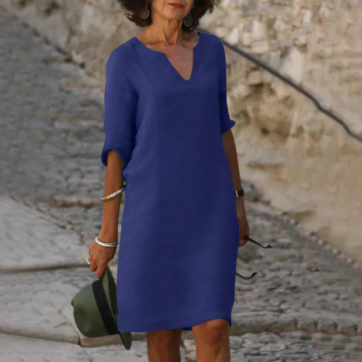 Glevato | Elegant Summer Dress with V-Neck