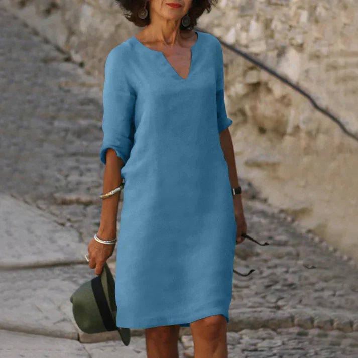 Glevato | Elegant Summer Dress with V-Neck