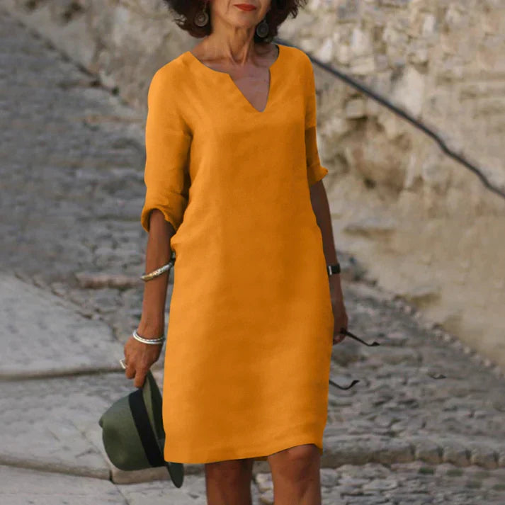 Glevato | Elegant Summer Dress with V-Neck