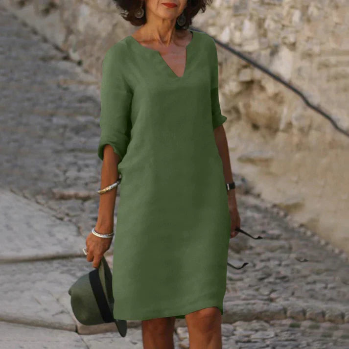 Glevato | Elegant Summer Dress with V-Neck