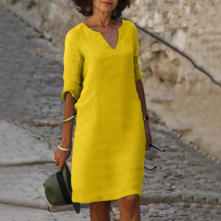 Glevato | Elegant Summer Dress with V-Neck