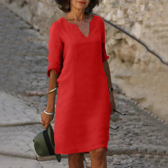 Glevato | Elegant Summer Dress with V-Neck