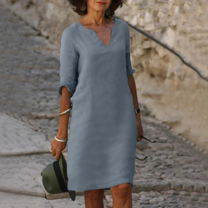 Glevato | Elegant Summer Dress with V-Neck
