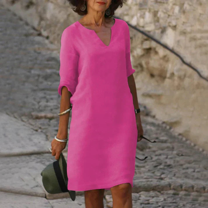 Glevato | Elegant Summer Dress with V-Neck